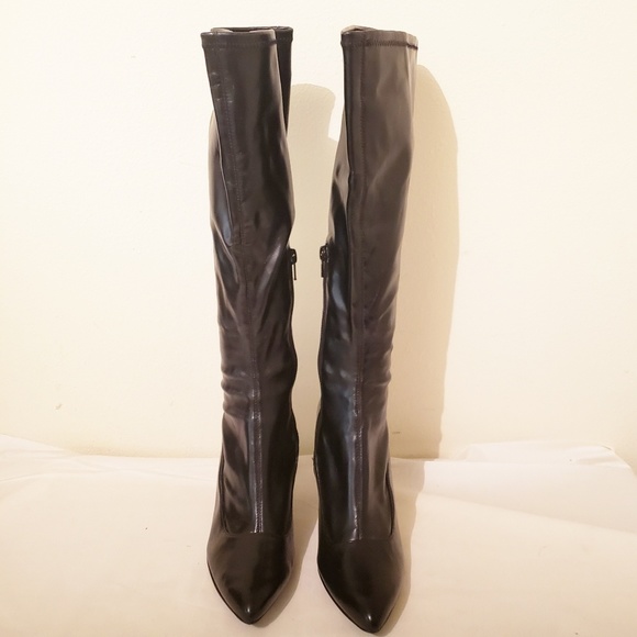 Nine West Black Tall Boots Size 7.5 - Picture 2 of 8